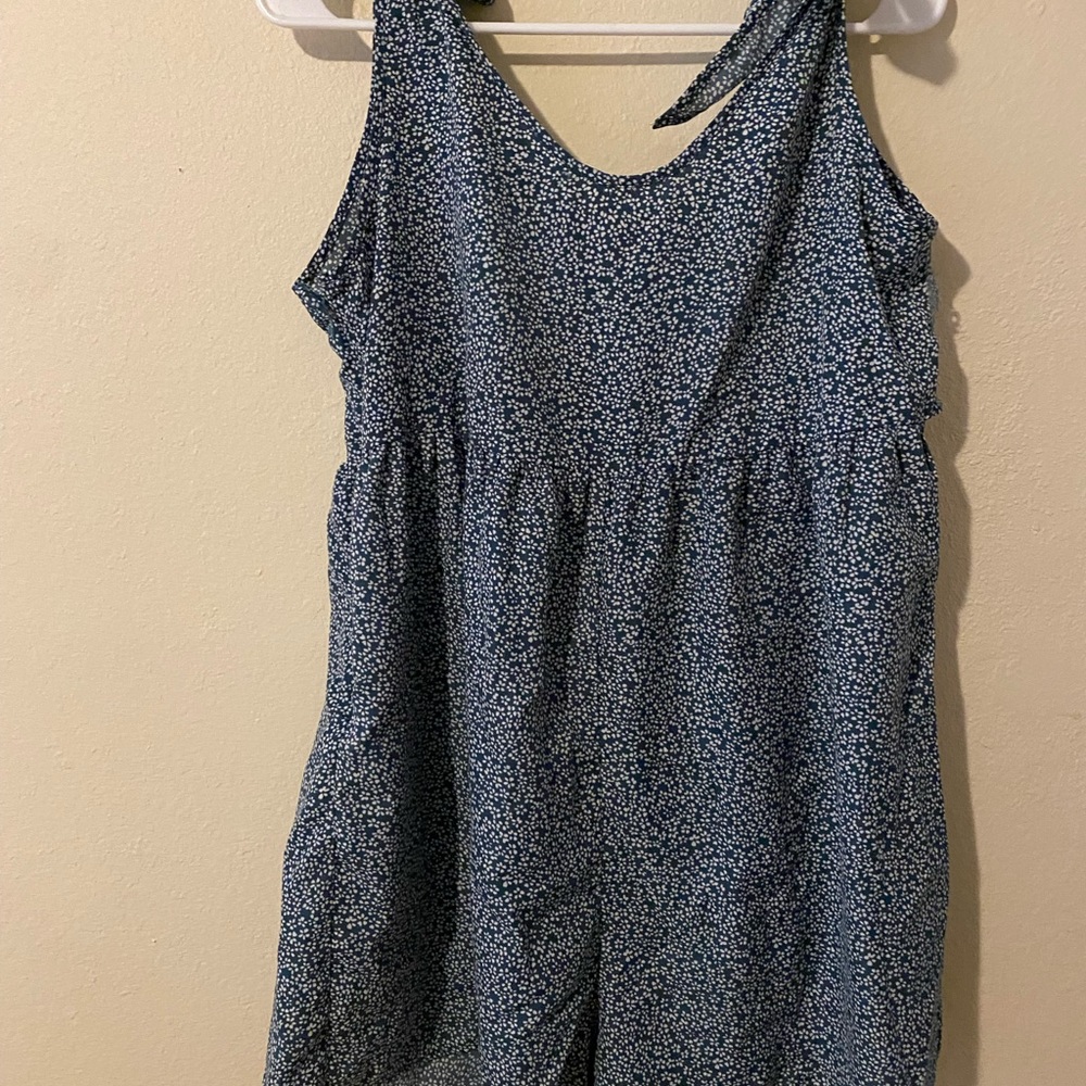 Floral Green Romper